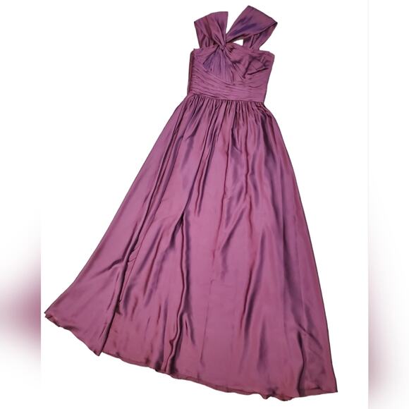 NWT Monique Lhuillier Purple Bridesmaid Prom Formal Evening Gown Sz 6 MINORFLAWS - Picture 1 of 14